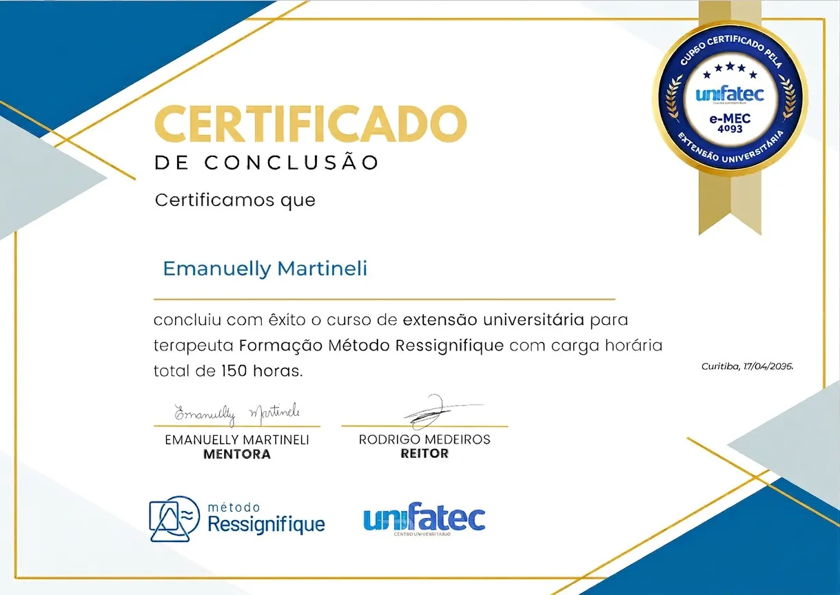 Certificado de Conclusão — Formação Método Ressignifique